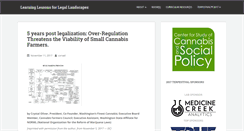 Desktop Screenshot of cannabisandsocialpolicy.org
