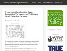 Tablet Screenshot of cannabisandsocialpolicy.org